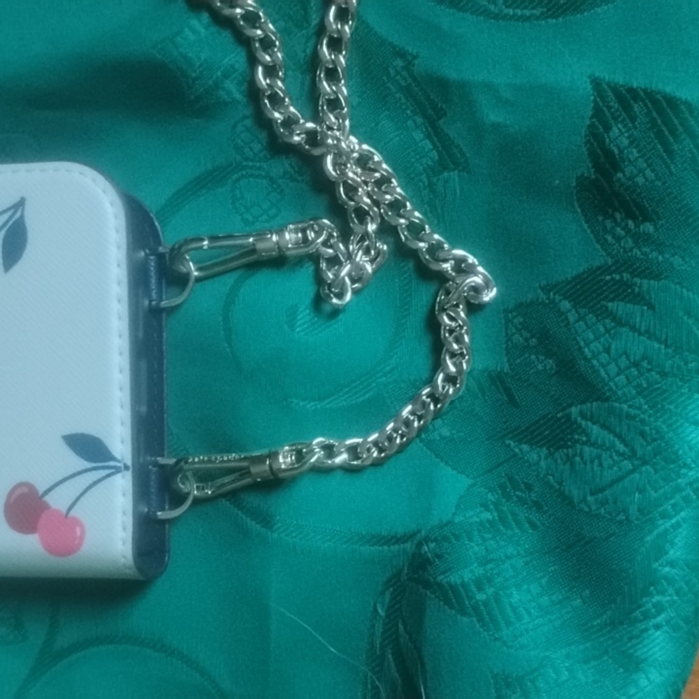 Kate Spade White Cherry Phone Case with Chain - Picture 3 of 11